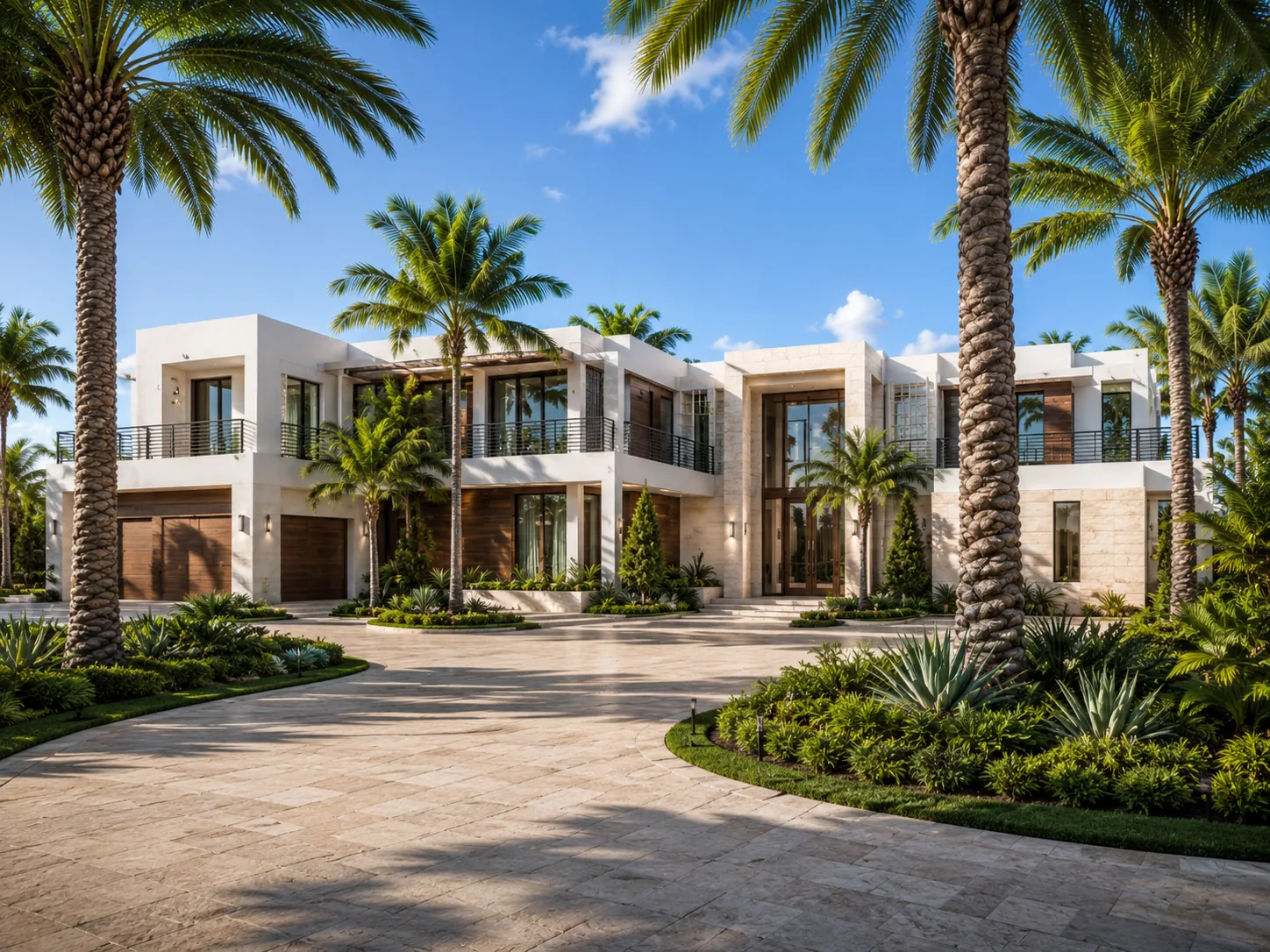 Driveway arrival at The Tidewater Residence.