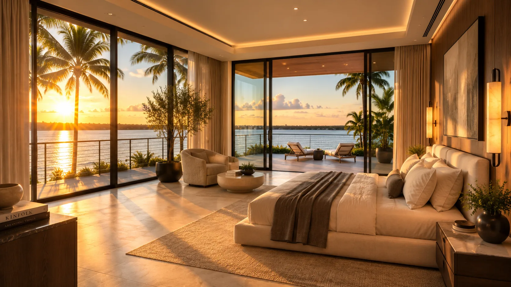 Primary suite in afternoon light.